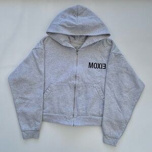 MOXI3 Gym Full Zip Cropped Hoodie Embroidered Logo Size Women’s Medium Licensed